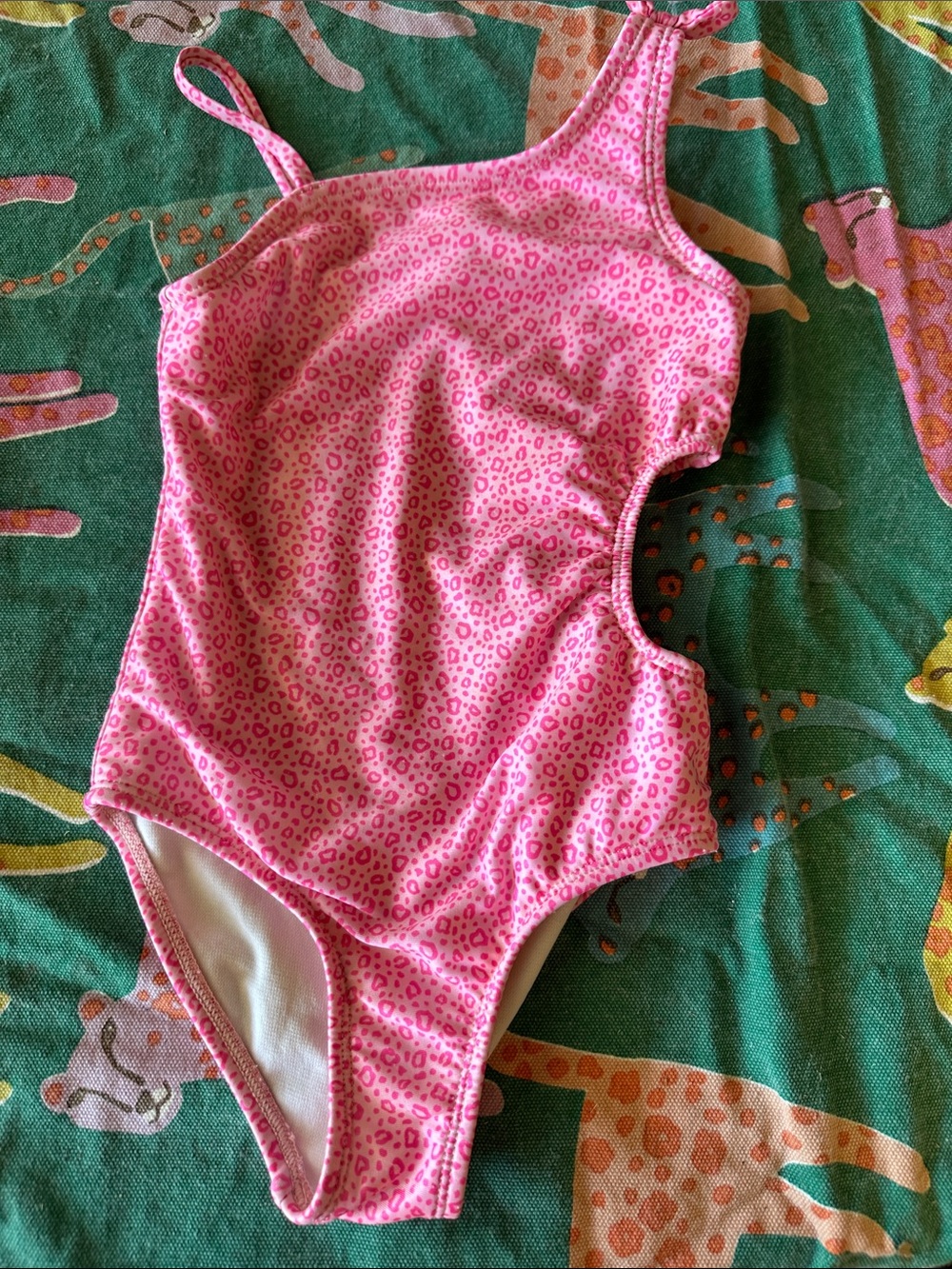Cat & Jack Hot Pink Leopard-Print One-Piece Swimsuit